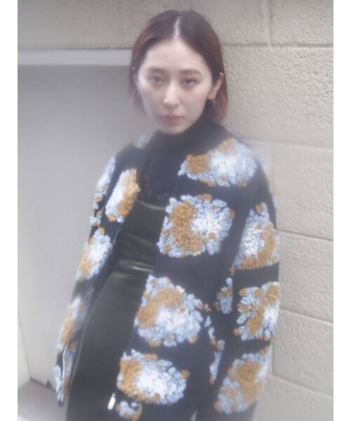 merry jenny（メリージェニー）の「fluffy pattern jacket（その他アウター・レディース・ブラック/ベージュ/その他1・FREE）」の7枚目の写真
