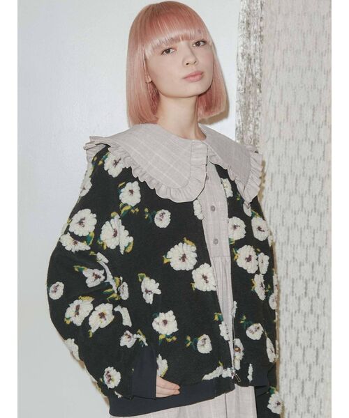 merry jenny（メリージェニー）の「fluffy pattern jacket（その他アウター・レディース・ブラック/ベージュ/その他1・FREE）」の16枚目の写真