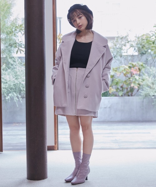 MIIA(ミーア)の「カルゼショートコート(その他アウター・レディース・パープル/ブラウン/ブルー・FREE)」の12枚目の写真