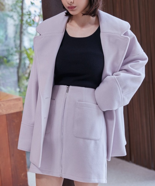 MIIA(ミーア)の「カルゼショートコート(その他アウター・レディース・パープル/ブラウン/ブルー・FREE)」の14枚目の写真