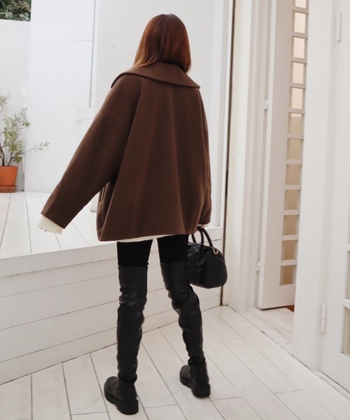 MIIA(ミーア)の「カルゼショートコート(その他アウター・レディース・パープル/ブラウン/ブルー・FREE)」の22枚目の写真