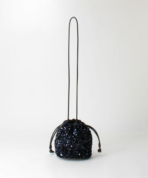 closet story(クローゼットストーリー)の「<closet story(クローゼットストーリー)>スパンコール 巾着 ショルダーバッグ(ショルダーバッグ・レディース・ネイビー/ワインレッド・FREE)」の12枚目の写真