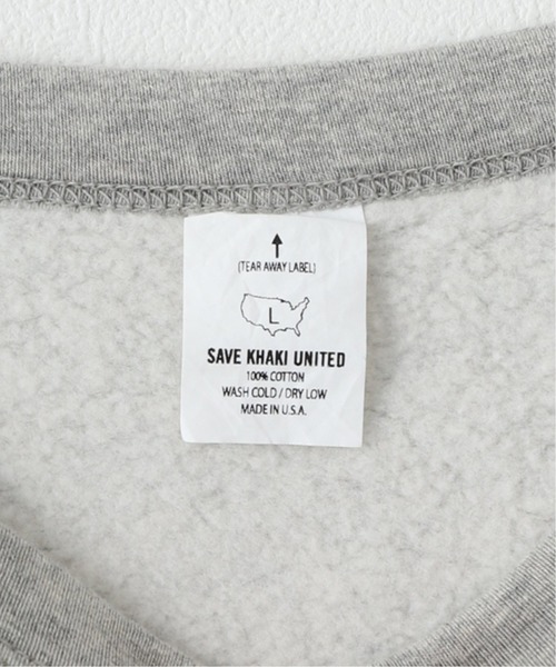 SAVE KHAKI UNITED（セーブカーキユナイテッド）の「SKU HEATHER FLEECE CREW SWEATSHIRT（スウェット・メンズ・ナチュラル/チャコールグレー/コバルトブルー・X-LARGE/XX-LARGE/LARGE/MEDIUM）」の13枚目の写真