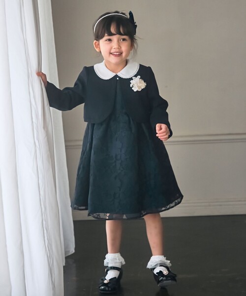 ANY(エニィ)の「透かし花柄 ワンピース(ドレス・キッズ・ネイビー系/ピンク系・110/120/130)」の10枚目の写真