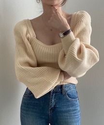 パフバルーンニットTシャツ