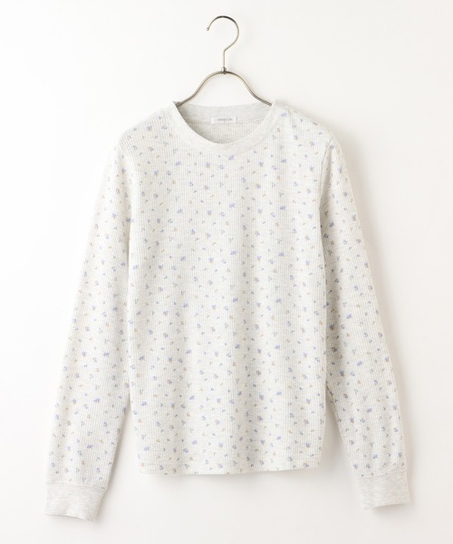 Honeys(ハニーズ)の「ワッフルクルーネックT(Tシャツ/カットソー・レディース・ピンク/ミント/ベージュ系その他2/ホワイト×ブラック/スミクロ/アイボリー/ベージュ系その他/サックスブルー・LL/L/M)」の20枚目の写真