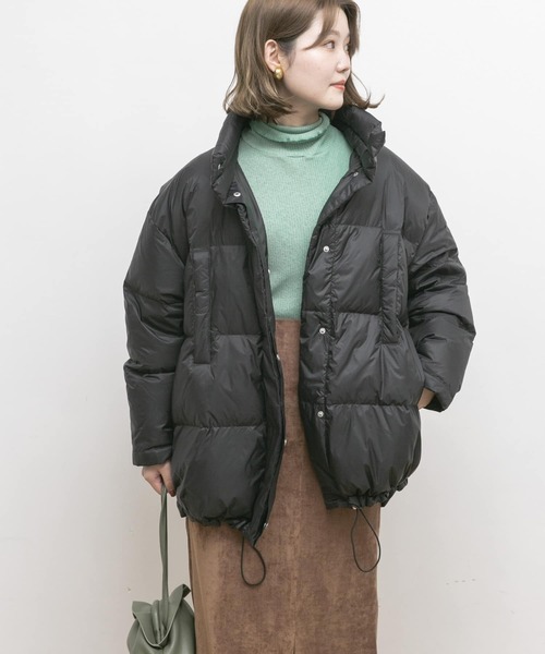 UR Lab.(アーバンリサーチラボ)の「ラウンドヘムダウンジャケット(ダウンジャケット/コート・レディース・オフホワイト/ブラック/カーキ・FREE)」の2枚目の写真