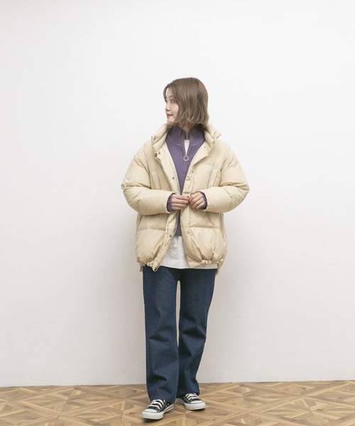 UR Lab.(アーバンリサーチラボ)の「ラウンドヘムダウンジャケット(ダウンジャケット/コート・レディース・オフホワイト/ブラック/カーキ・FREE)」の5枚目の写真