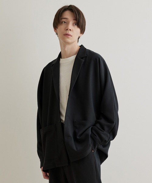 JUNRED（ジュンレッド）の「ドレープサージジャケットブルゾン（ブルゾン・メンズ・ブラック/ブルー系その他4/グレー系その他・S/L/M）」の6枚目の写真