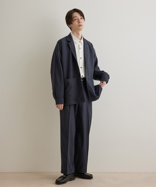 JUNRED（ジュンレッド）の「ドレープサージジャケットブルゾン（ブルゾン・メンズ・ブラック/ブルー系その他4/グレー系その他・S/L/M）」の9枚目の写真