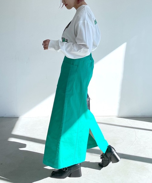 PAGEBOY（ページボーイ）の「カラーツイルタイトスカート（スカート・レディース・ブラック/ライム/グリーン・MEDIUM/SMALL）」の12枚目の写真