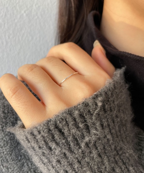 CEMONEMO(セモネモ)の「【金属アレルギー対応】 シンプル スキニーリング / silver925(リング・レディース・ゴールド/シルバー・13号)」の4枚目の写真