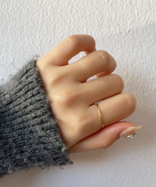 CEMONEMO(セモネモ)の「【金属アレルギー対応】 シンプル スキニーリング / silver925(リング・レディース・ゴールド/シルバー・13号)」の8枚目の写真