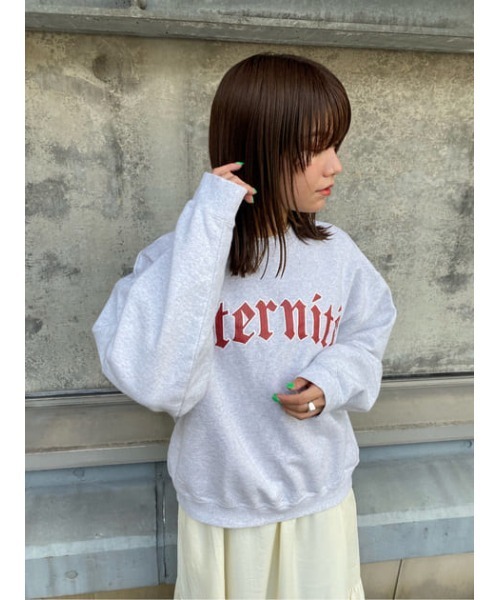 MOUSSY（マウジー）の「ETERNITE プルオーバー（スウェット・レディース・杢グレー/ネイビー/オフホワイト・FREE）」の21枚目の写真