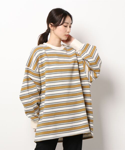 LOWRYS FARM(ローリーズファーム)の「ウラケキモウアソートボーダーLS 262266(スウェット・レディース・ホワイト/ブラック/グリーン・FREE)」の17枚目の写真