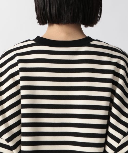 LOWRYS FARM(ローリーズファーム)の「ウラケキモウアソートボーダーLS 262266(スウェット・レディース・ホワイト/ブラック/グリーン・FREE)」の10枚目の写真