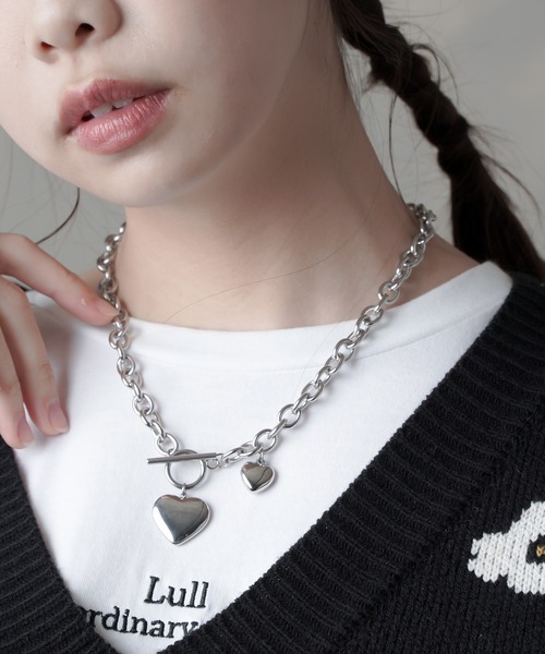 2ハートメタルチェーンネックレス（ネックレス）｜SPINNS（スピンズ