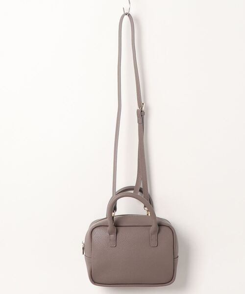 SMIR NASLI（サミールナスリ）の「【SMIR NASLI / サミールナスリ】シュリンクミニボストンバック（ボストンバッグ・レディース・ホワイト/ブラック/ベージュ/グレー・FREE）」の5枚目の写真