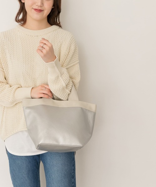 RODE SKO（ロデスコ）の「テープトートバッグ（トートバッグ・レディース・シルバー/アイボリー/グレー系その他・ONE）」の3枚目の写真