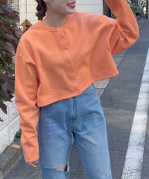 w closet | スウェットショートクルーネックカーディガン(カーディガン/ボレロ)