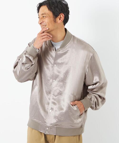 green label relaxing(グリーンレーベルリラクシング)の「アセテート アワードジャケット(スタジャン・メンズ・ブラック/グレー・M/L)」の8枚目の写真