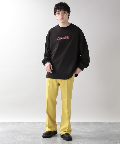 RAGEBLUE（レイジブルー）の「メランジーンズフレアパンツ＜セットアップ着用可能＞（スラックス・メンズ・ライトグレー/ブラック/ブラウン/イエロー/ピンク・MEDIUM/LARGE）」の9枚目の写真