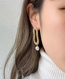 emouv by est ヴィンテージゴールドパールピアス