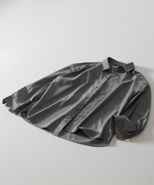 RUUBON(ルーボン)の「【RUUBON】relax regular collar shirt / リラックス レギュラーカラーシャツ (セットアップ対応)(シャツ/ブラウス・メンズ・ホワイト/ダークグレー/ブルーグレー/モカ・S/M/L)」の15枚目の写真