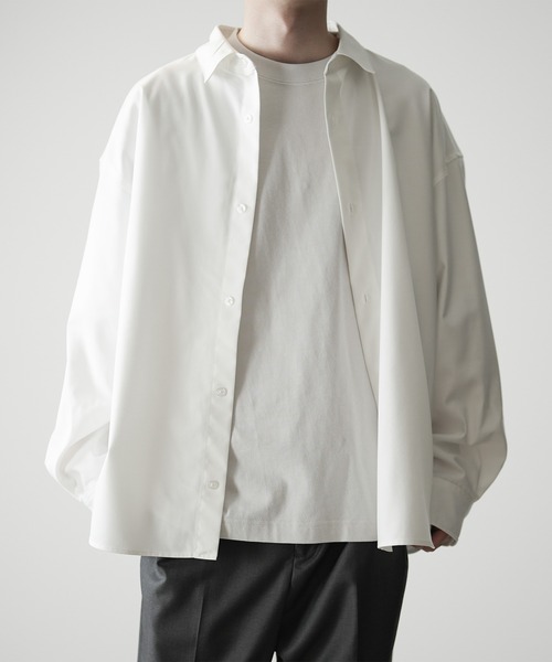 RUUBON(ルーボン)の「【RUUBON】relax regular collar shirt / リラックス レギュラーカラーシャツ (セットアップ対応)(シャツ/ブラウス・メンズ・ホワイト/ダークグレー/ブルーグレー/モカ・S/M/L)」の18枚目の写真
