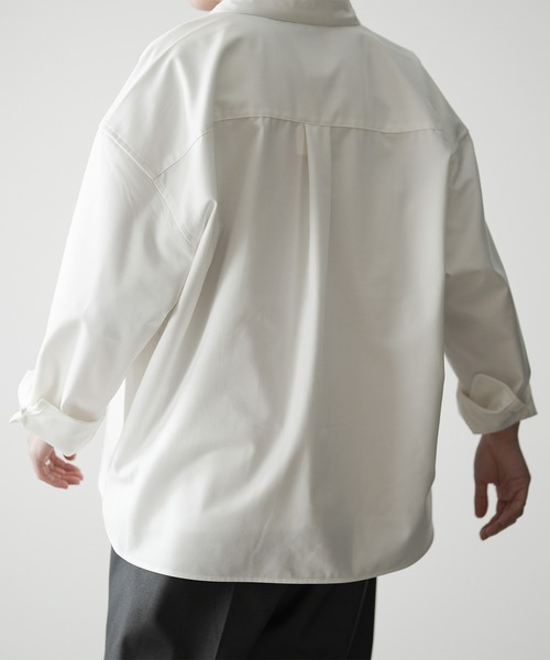 RUUBON(ルーボン)の「【RUUBON】relax regular collar shirt / リラックス レギュラーカラーシャツ (セットアップ対応)(シャツ/ブラウス・メンズ・ホワイト/ダークグレー/ブルーグレー/モカ・S/M/L)」の20枚目の写真