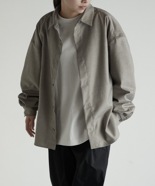 RUUBON(ルーボン)の「【RUUBON】relax regular collar shirt / リラックス レギュラーカラーシャツ (セットアップ対応)(シャツ/ブラウス・メンズ・ホワイト/ダークグレー/ブルーグレー/モカ・S/M/L)」の7枚目の写真