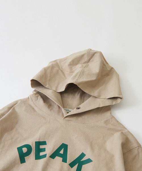 CUBE SUGAR（キューブシュガー）の「WOODSコラボ天竺アウトドアロゴプリントパーカー（パーカー・レディース・ホワイト/ブラック/ベージュ・M）」の8枚目の写真