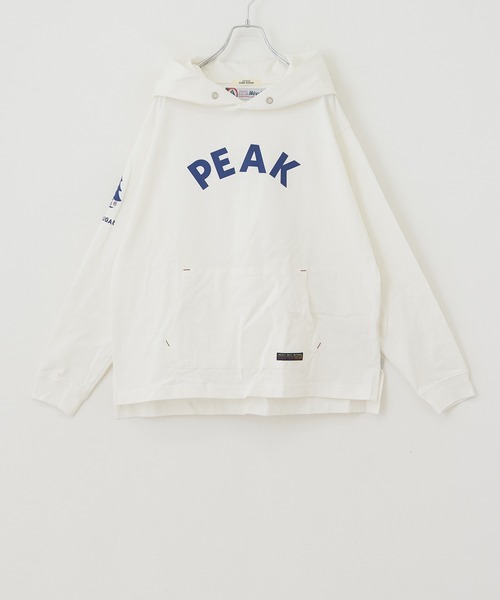 CUBE SUGAR（キューブシュガー）の「WOODSコラボ天竺アウトドアロゴプリントパーカー（パーカー・レディース・ホワイト/ブラック/ベージュ・M）」の9枚目の写真