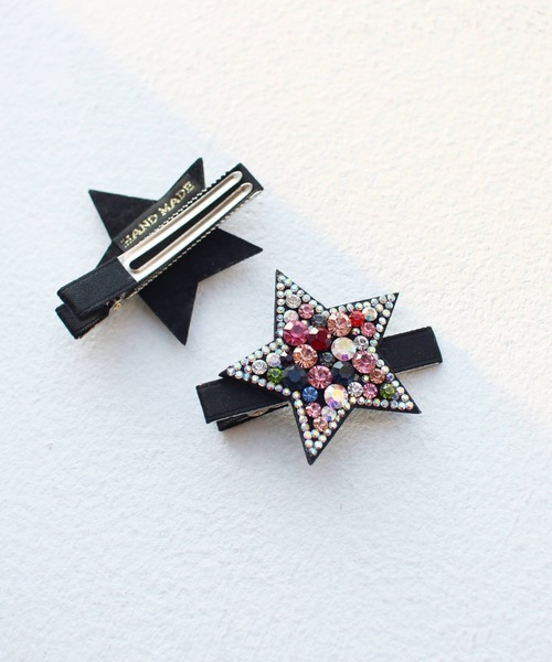 日本製】プラハ ジルコニア スター ヘアクリップ (2color