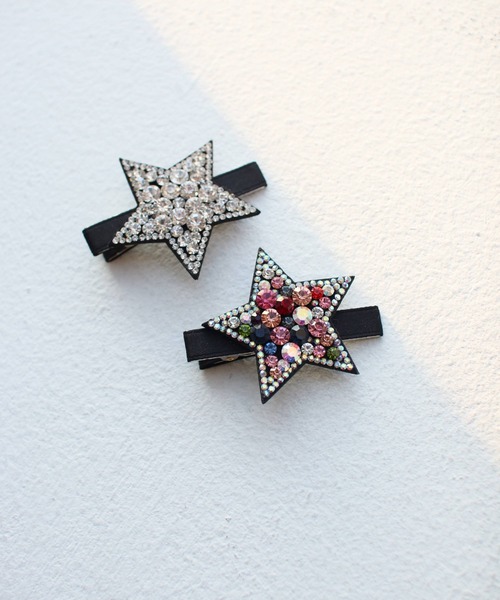 日本製】プラハ ジルコニア スター ヘアクリップ (2color