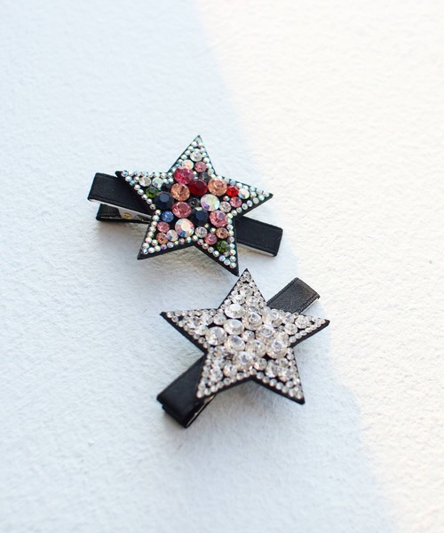 日本製】プラハ ジルコニア スター ヘアクリップ (2color