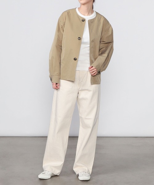 LE GLAZIK(ルグラジック)の「LE GLAZIK | ポリエステルタフタ ノーカラーブルゾン WOMEN(ノーカラージャケット・レディース・グレー/ベージュ・36)」の10枚目の写真