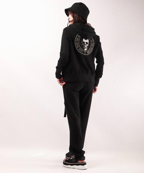 BLACK JACKALL CROWN(ブラックジャッカルクラウン)の「BLACK JACKALL CROWN ガーゼ裏毛 ファスナー切り替え パンツ(その他パンツ・レディース・ブラック/グレー/カーキ・M)」の11枚目の写真