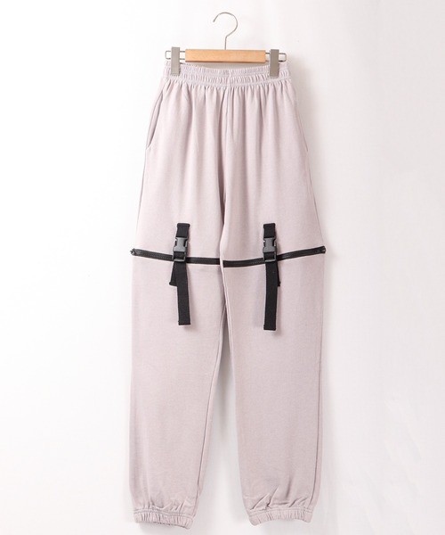 BLACK JACKALL CROWN(ブラックジャッカルクラウン)の「BLACK JACKALL CROWN ガーゼ裏毛 ファスナー切り替え パンツ(その他パンツ・レディース・ブラック/グレー/カーキ・M)」の13枚目の写真