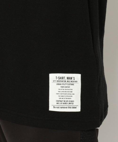AVIREX（アヴィレックス）の「ルーズ フィット ハニカム Tシャツ / SS LOOSE FIT HONEYCOMB T-SHIRT / アヴィレックス / AVIREX（Tシャツ/カットソー・メンズ・ホワイト/カーキ/ブラック/ライトブルーグレー・LARGE/X-LARGE/MEDIUM/XX-LARGE）」の12枚目の写真