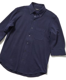 【COOLMAX】ニットサッカースキッパーB.D.七分袖シャツ