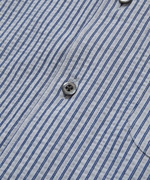 MEN'S BIGI(メンズビギ)の「【COOLMAX】ニットサッカースキッパーB.D.七分袖シャツ(シャツ/ブラウス・メンズ・ホワイト/ネイビー/ブルー系その他・01/02/03/04)」の16枚目の写真