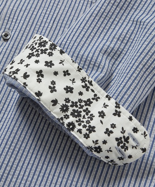 MEN'S BIGI(メンズビギ)の「【COOLMAX】ニットサッカースキッパーB.D.七分袖シャツ(シャツ/ブラウス・メンズ・ホワイト/ネイビー/ブルー系その他・01/02/03/04)」の12枚目の写真