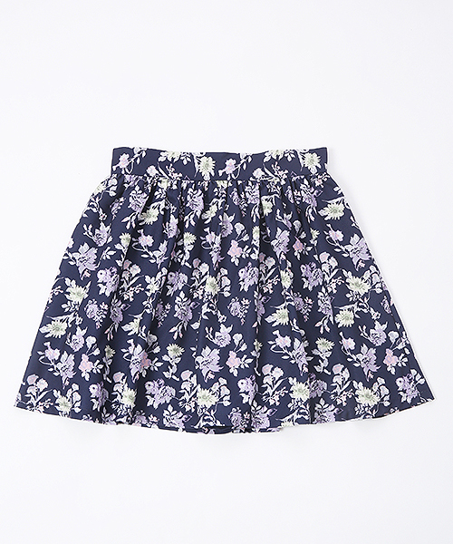 one after another NICE CLAUP（ワンアフターアナザーナイスクラップ）の「【ナイスクラップ】花柄スカパン（スカート・レディース・ホワイト/ミント/ネイビー・FREE）」の3枚目の写真