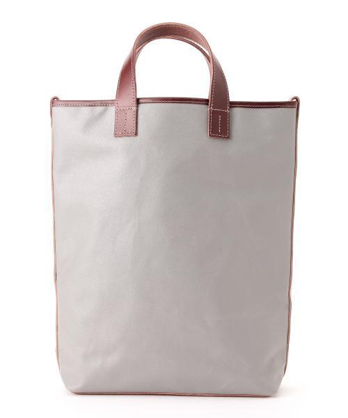 bpr BEAMS（ビーピーアール ビームス ）の「横浜帆布鞄 / M14A5T Mobiler Bag（トートバッグ・メンズ・ホワイト/グレー・ONE SIZE）」の7枚目の写真