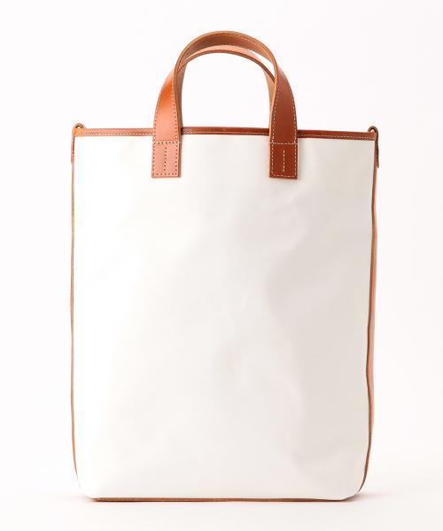 bpr BEAMS（ビーピーアール ビームス ）の「横浜帆布鞄 / M14A5T Mobiler Bag（トートバッグ・メンズ・ホワイト/グレー・ONE SIZE）」の10枚目の写真