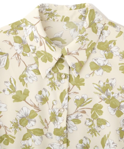 PROPORTION BODY DRESSING（プロポーションボディドレッシング）の「フラワープリントタックスリーブシャツブラウス / 1212110402（シャツ/ブラウス・レディース・オフホワイト/ベージュ・MEDIUM/SMALL）」の9枚目の写真