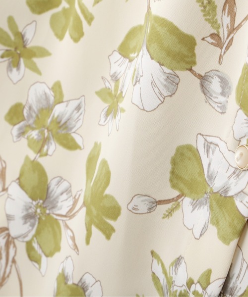 PROPORTION BODY DRESSING（プロポーションボディドレッシング）の「フラワープリントタックスリーブシャツブラウス / 1212110402（シャツ/ブラウス・レディース・オフホワイト/ベージュ・MEDIUM/SMALL）」の16枚目の写真