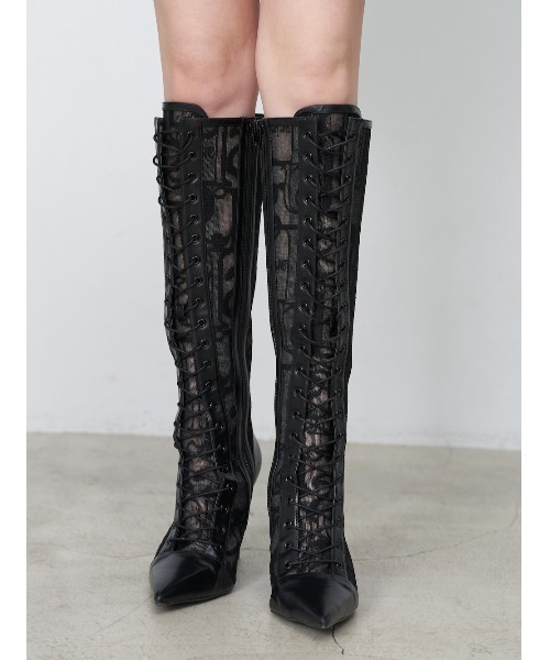 セール】Darlingレースロングブーツ（ブーツ）｜Darich