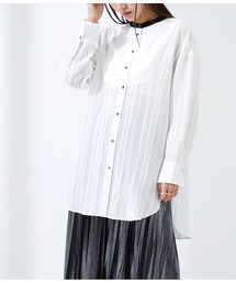 ジャガードストライプドレスシャツ